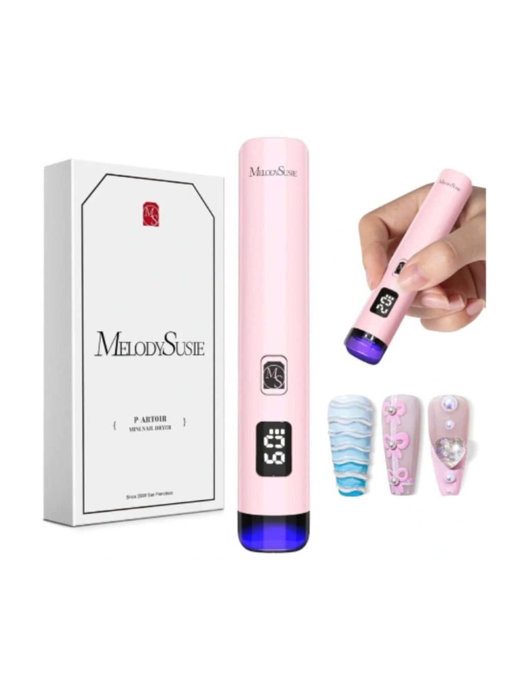 MelodySusie Pink Mini Handheld UV Light